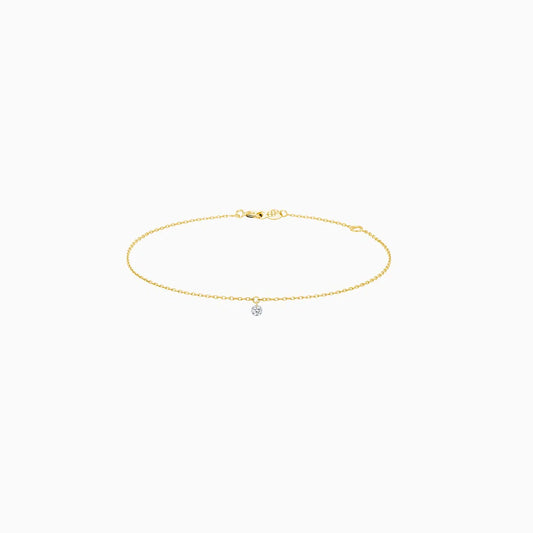 Bracelet jonc 360° or jaune diamant 0.07ct
