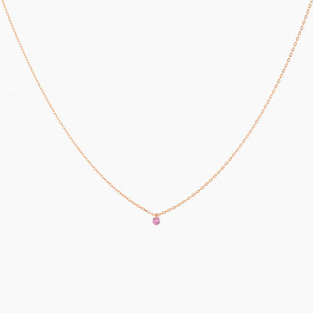Collier Mini Confetti or rose saphir rose 0.14ct