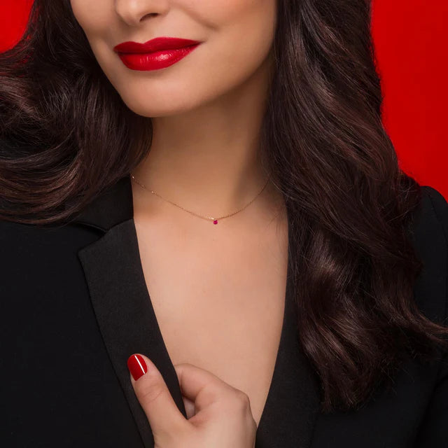 Collier Mini Confetti or rose rubis 0.15ct