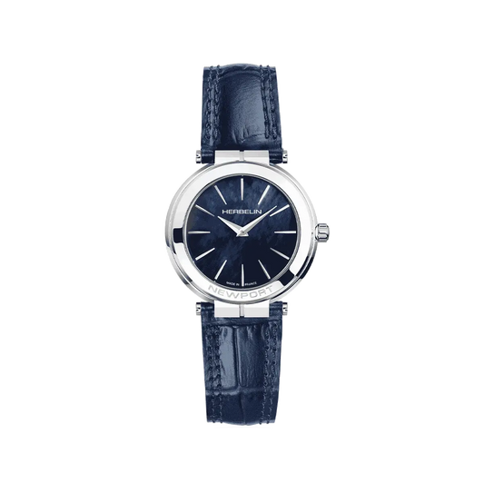 Montre Newport Slim acier et cuir