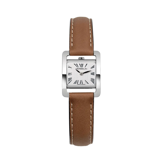 Montre V Avenue acier et cuir