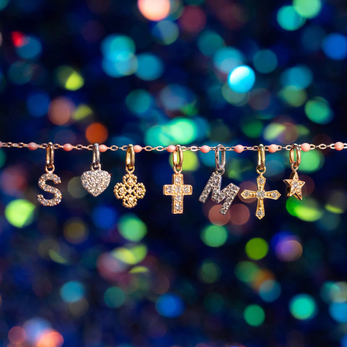 Pendentif Coeur In Love or blanc et diamants