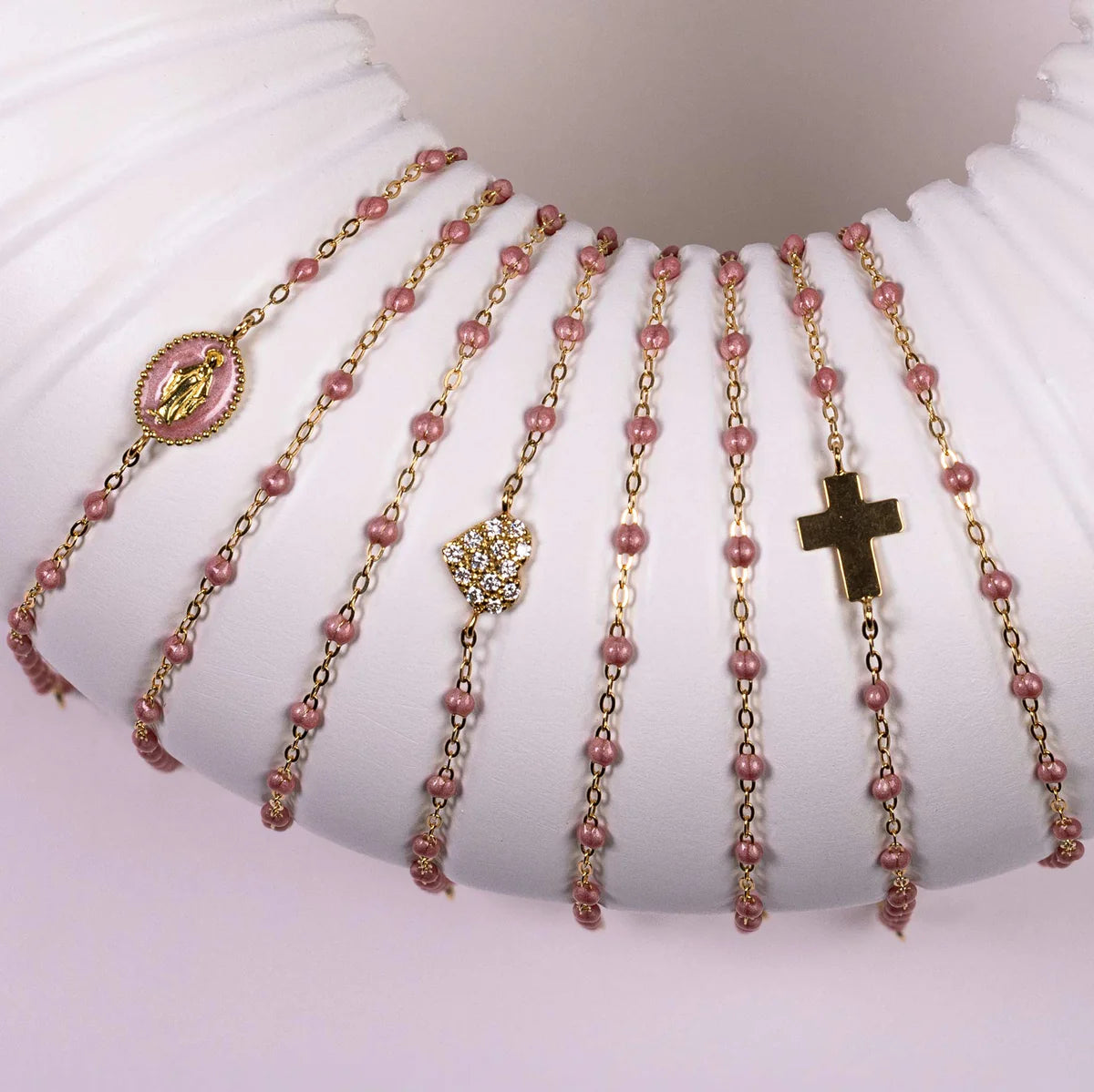 Bracelet Blush Croix or jaune 17cm