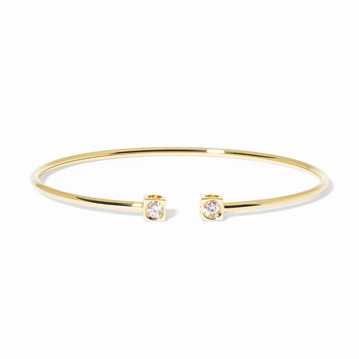 Bracelet flex Le Cube Diamant moyen modèle or jaune 18Kt et diamants