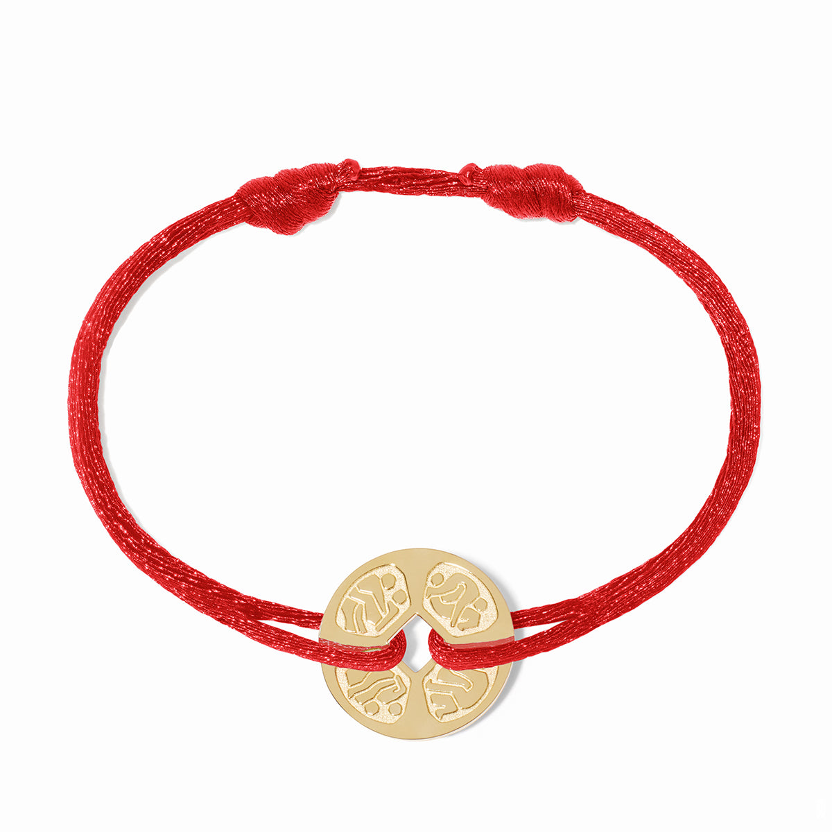 Bracelet cordon Kamasutra or jaune 17mm