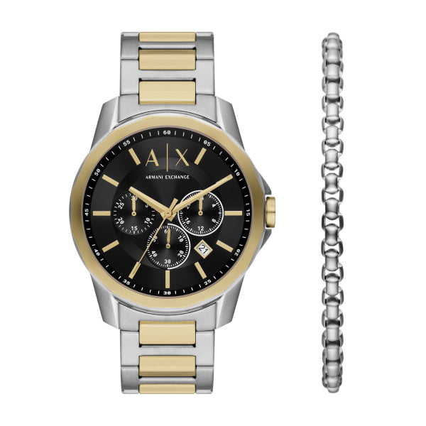 Coffret cadeau montre Armani Exchange Banks et bracelet acier