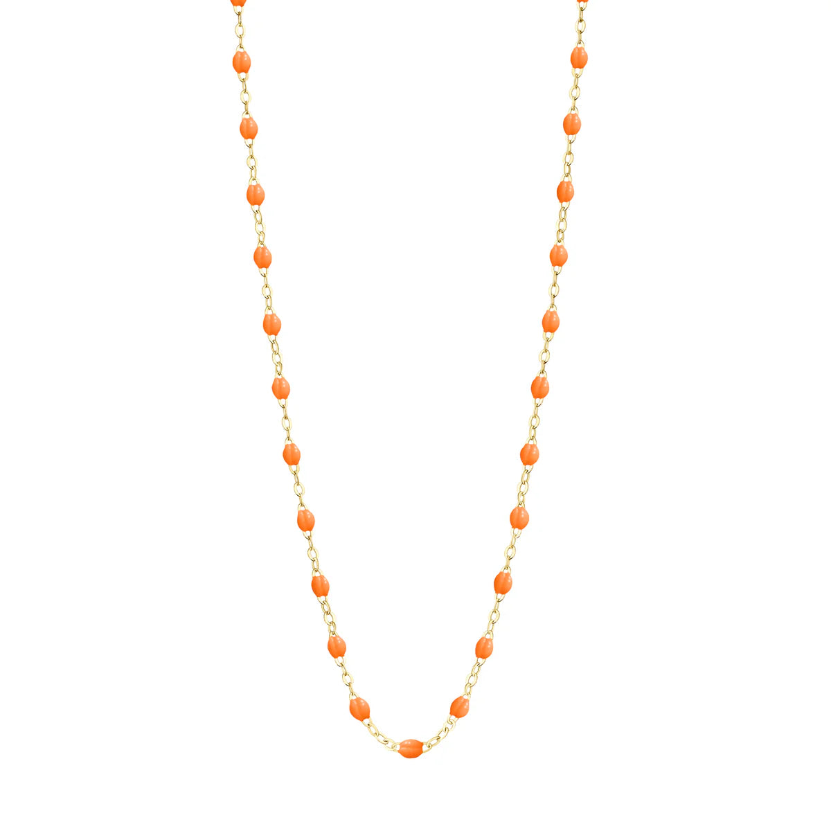 Collier Gigi Classique Mandarine or jaune 42cm