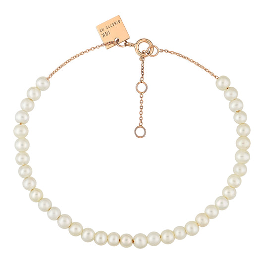 Bracelet Maria mini perles d'eau douce or rose 18Kt