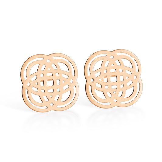 Boucles d'oreilles Purity or rose 18Kt