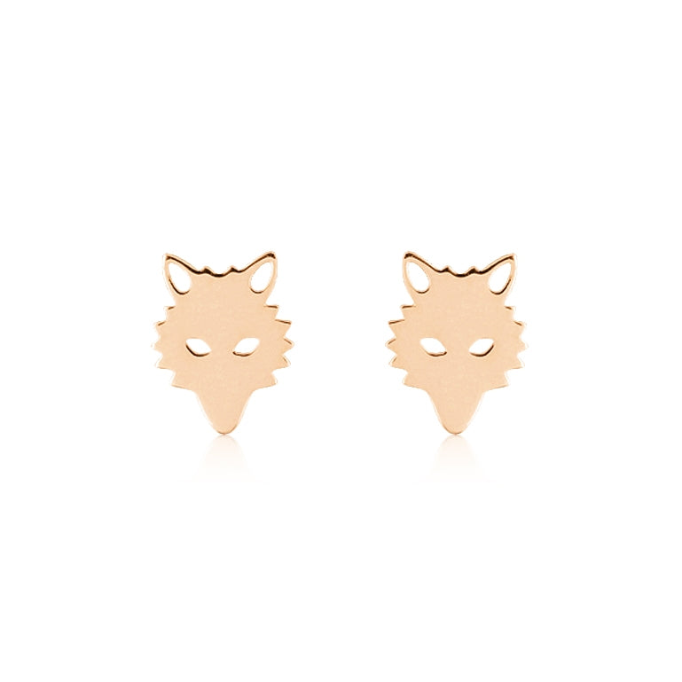 Boucles d'oreilles Wolf or rose 18Kt