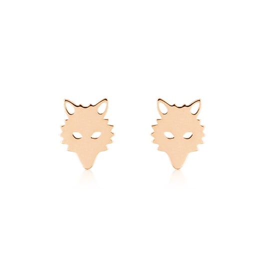 Boucles d'oreilles Wolf or rose 18Kt
