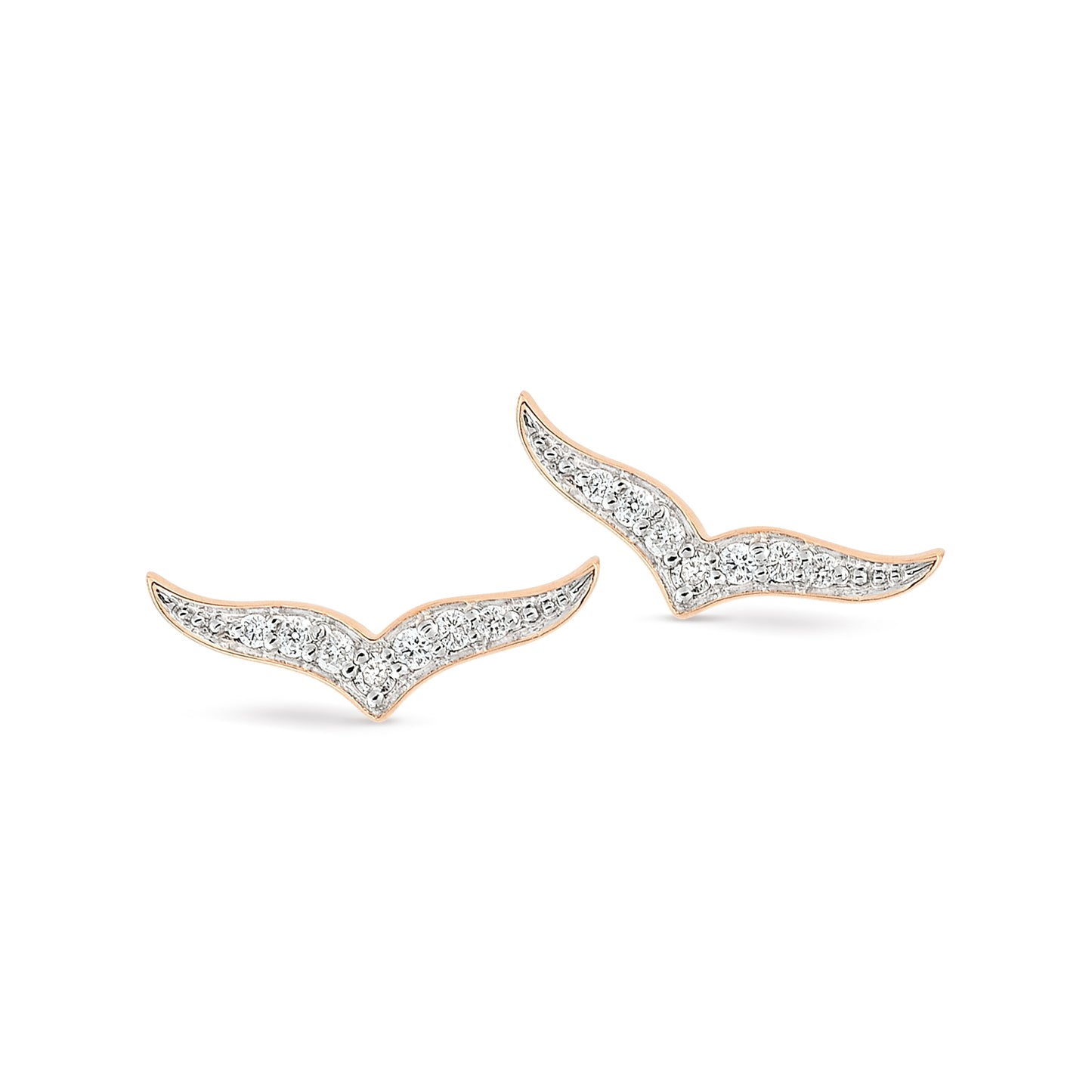 Boucles d'oreilles Wise & Diamonds or rose 18Kt