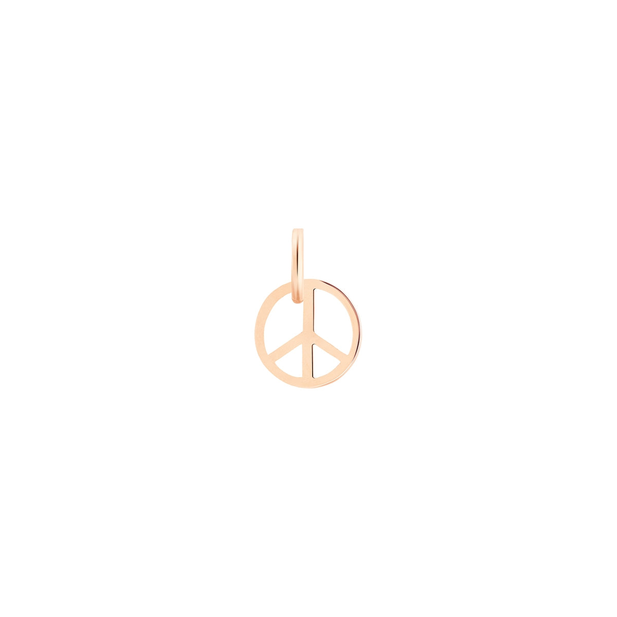 Pendentif Mini Peace & Love Charm or rose 18Kt