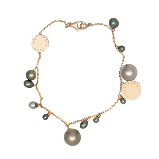 Bracelet Love Affair or rose 18Kt perles des Mers du Sud et Keshi