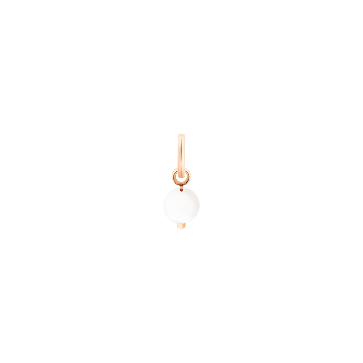 Pendentif Pearl Tiny Bead Charm or rose 18Kt