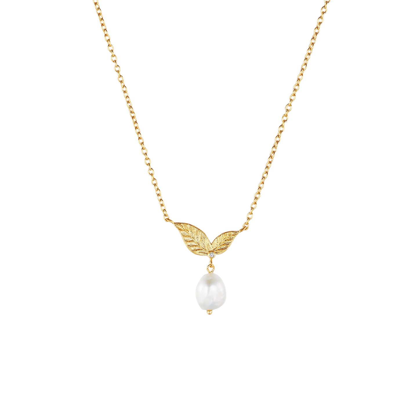 Pendentif Camille PVD doré et perle d'eau douce baroque