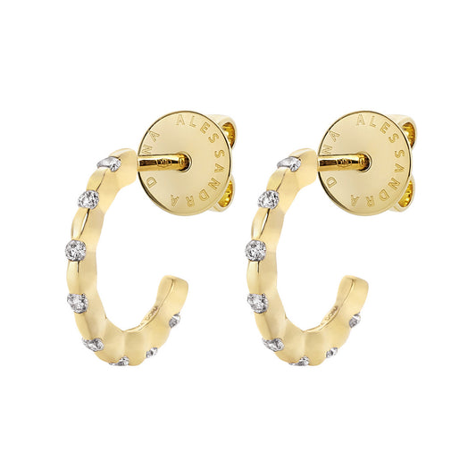 Créoles Love Affair or jaune 18Kt et diamants