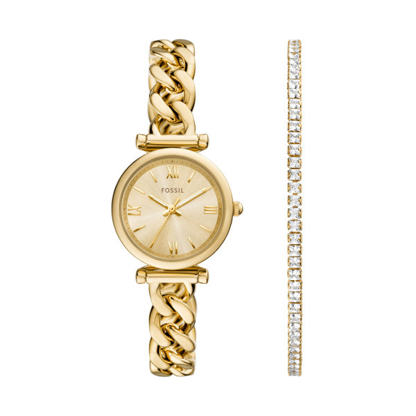 Coffret cadeau montre Fossil Carlie et bracelet