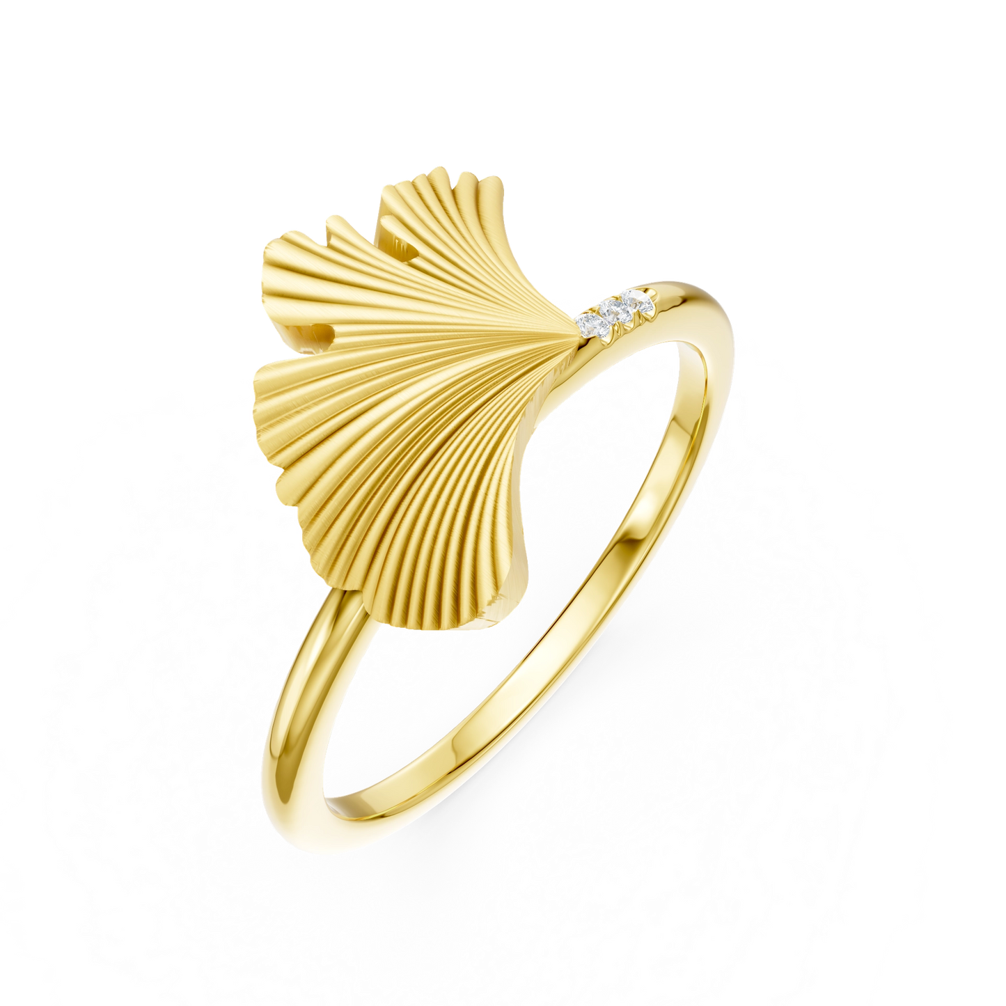 Bague Fanora PVD doré et diamants