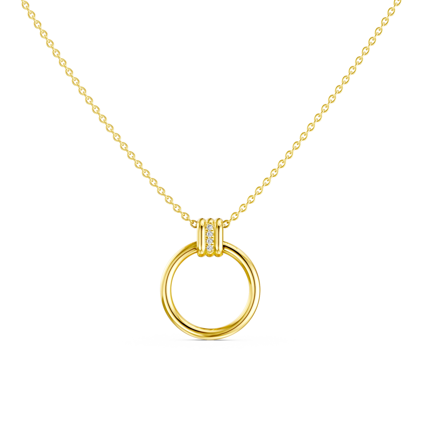 Pendentif Hardy PVD doré et diamants