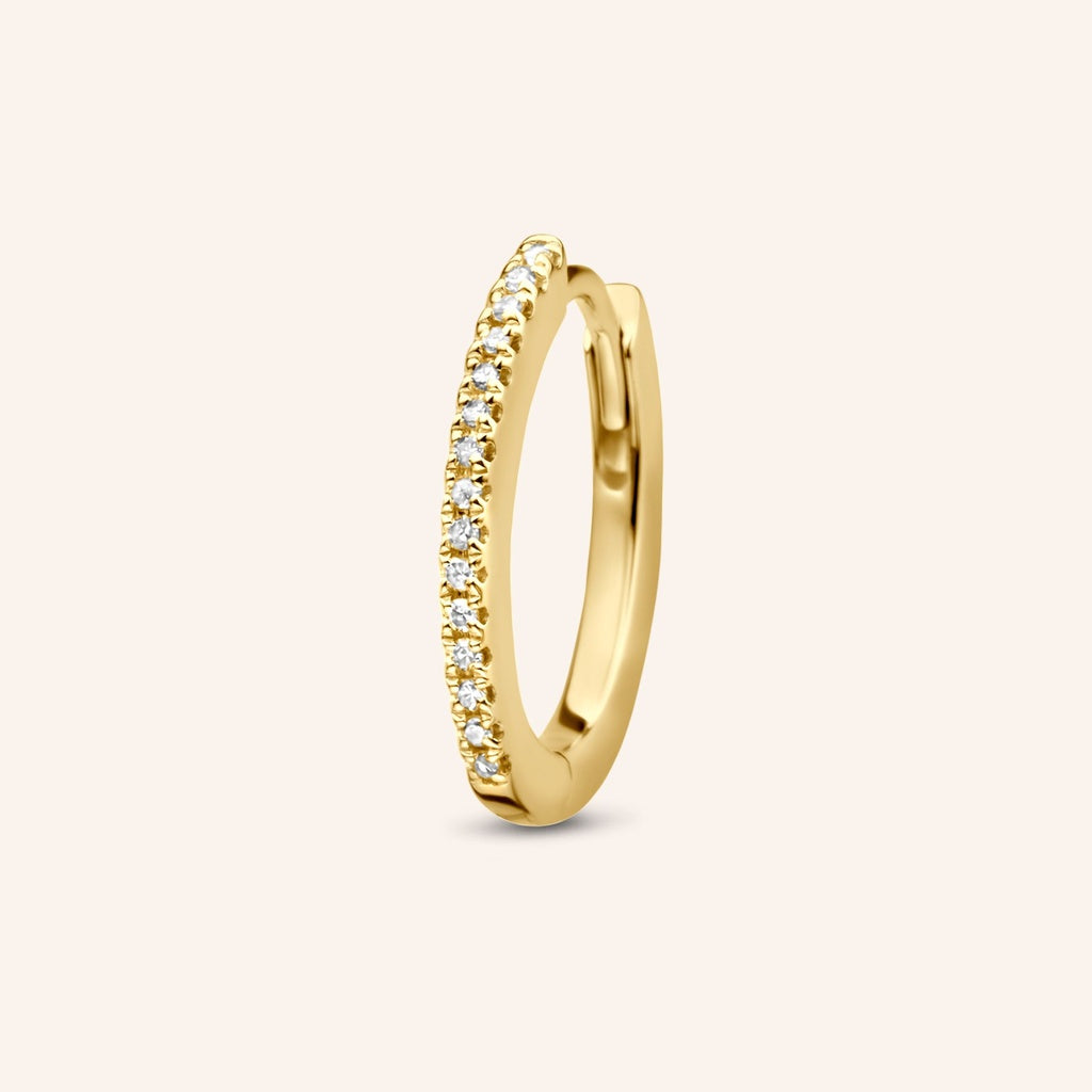 Mono boucle Endless Oval Hugging argent et diamants
