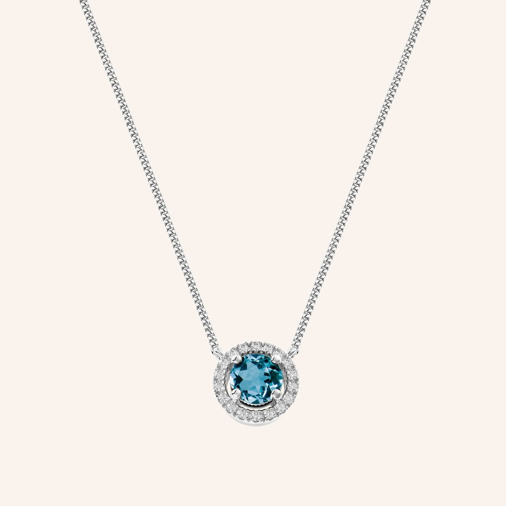 Pendentif Aurora argent et diamants