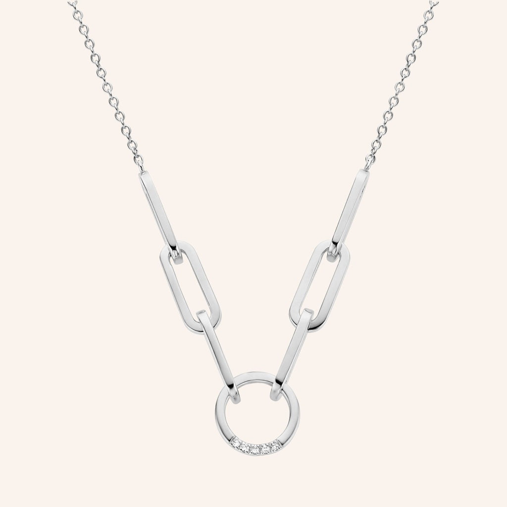 Pendentif Break Away argent et diamants