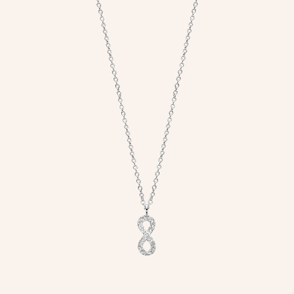 Pendentif Infinity argent et diamants