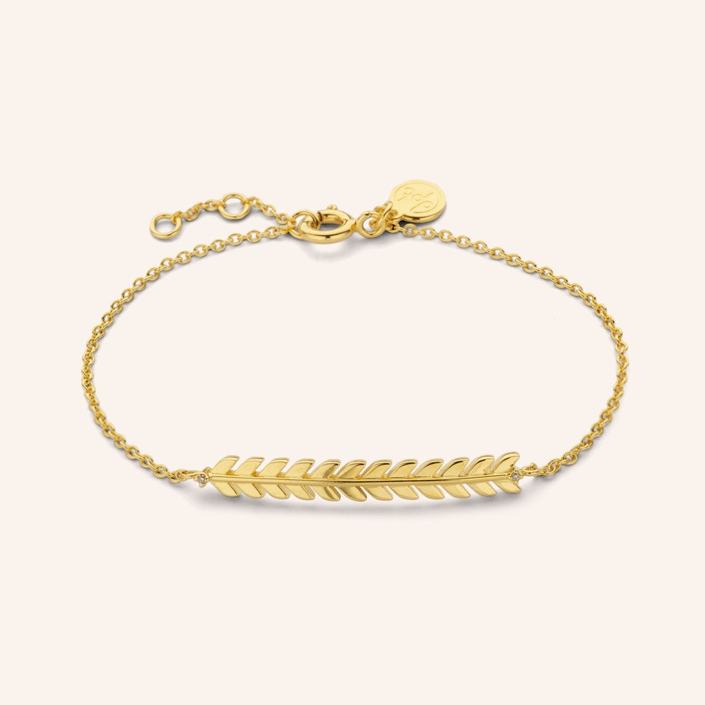 Bracelet Willow PVD doré et diamants