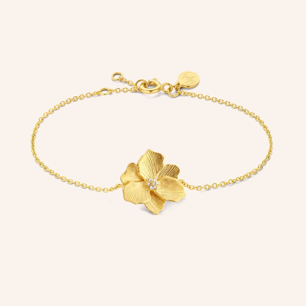 Bracelet Jasmine PVD doré et diamants