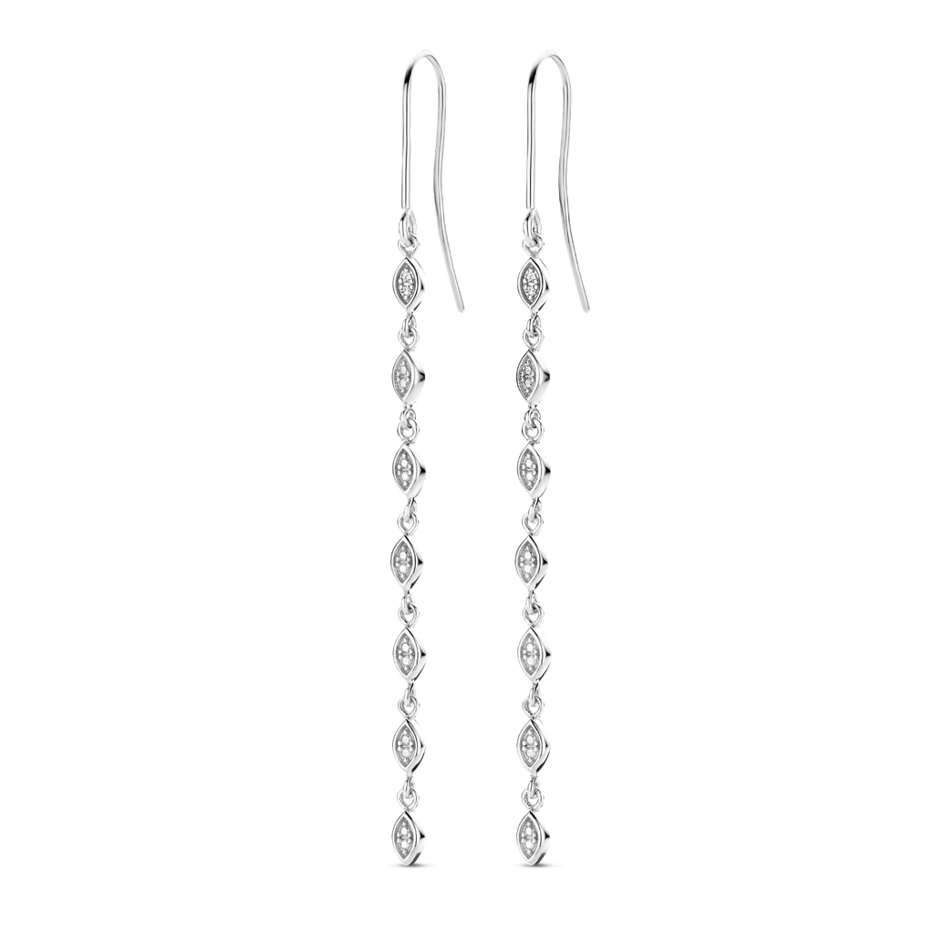 Boucles d'oreilles Golden Eye argent et diamants