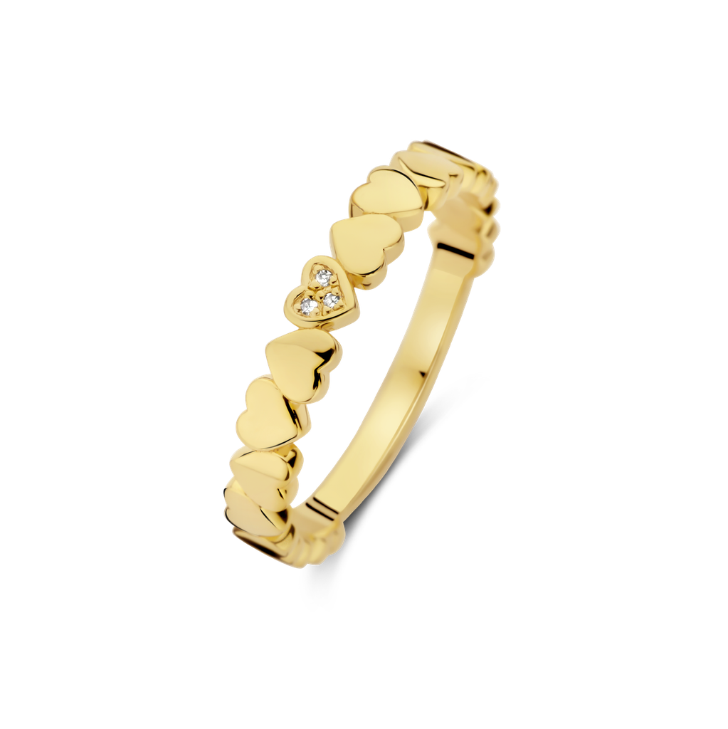 Bague Adore PVD doré et diamants