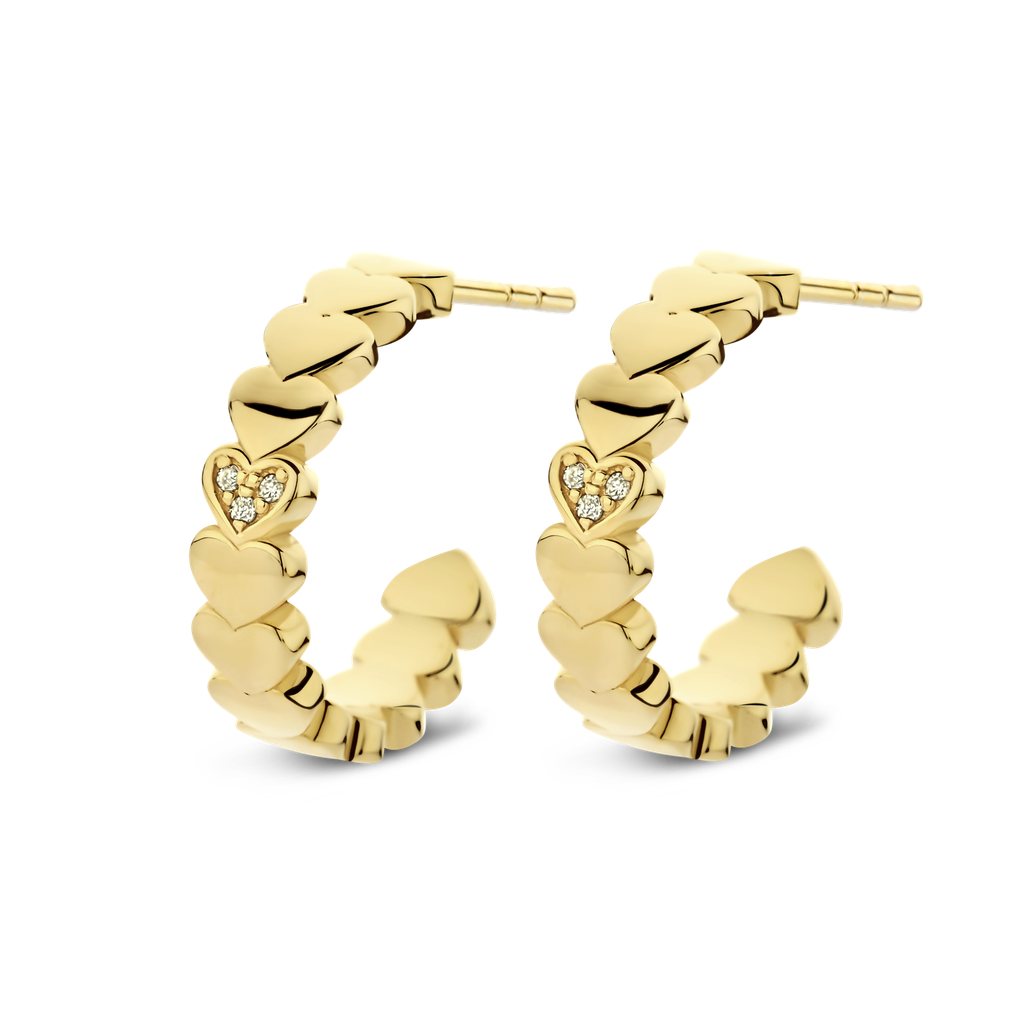 Créoles Adore PVD doré et diamants