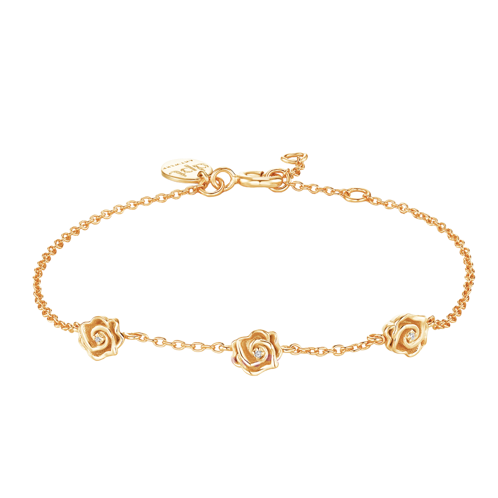 Bracelet Rosie PVD doré et diamants