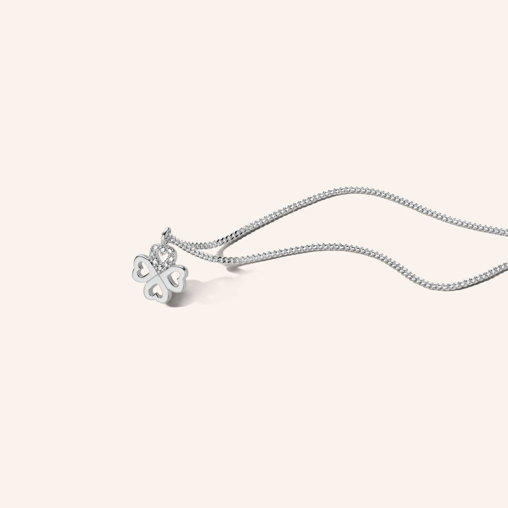 Pendentif Chance argent et diamants
