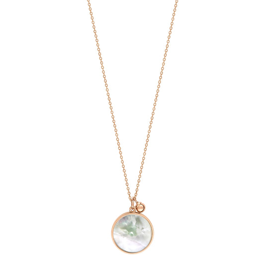 Collier Maria Mop disc or rose 18Kt
