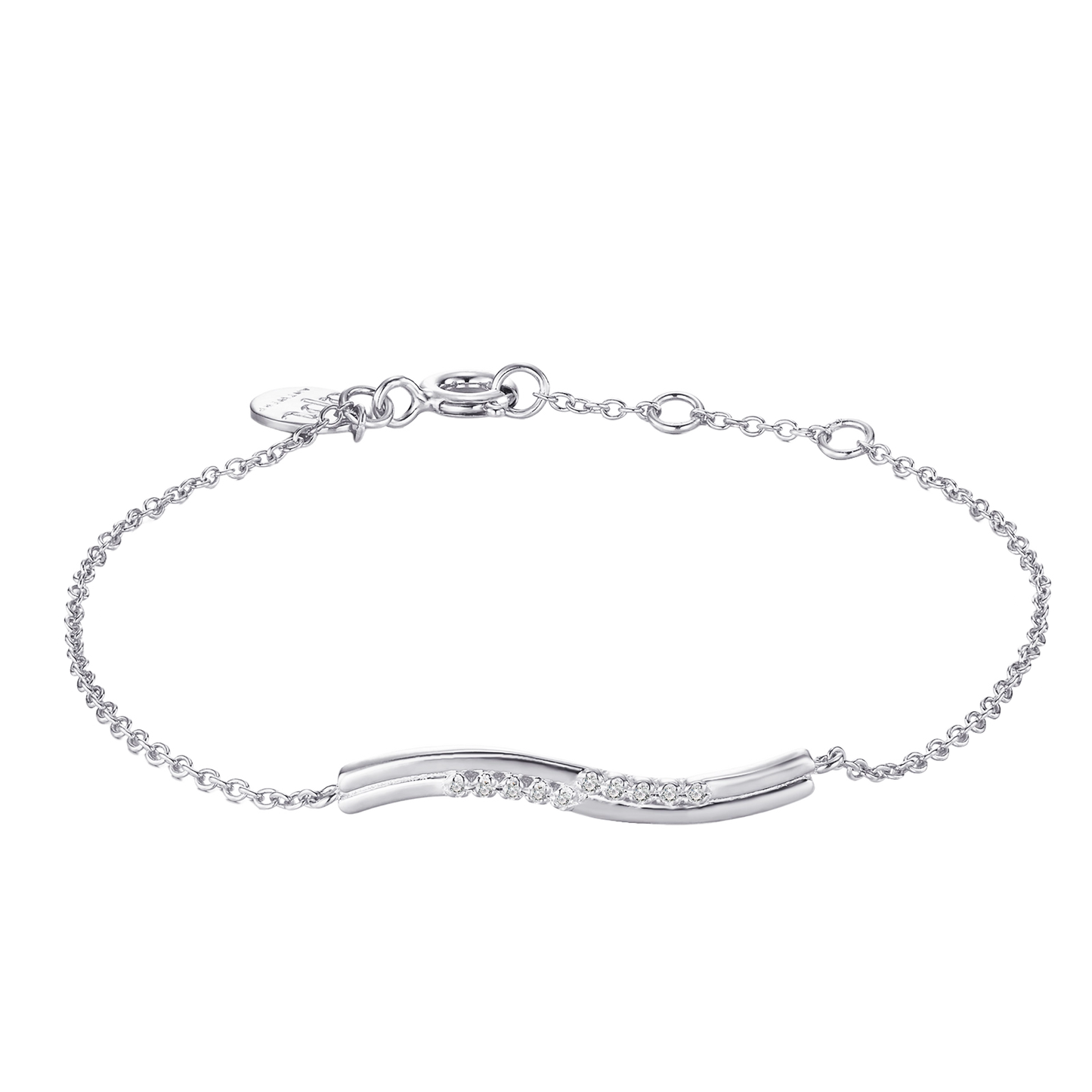 Bracelet Ondine argent et diamants