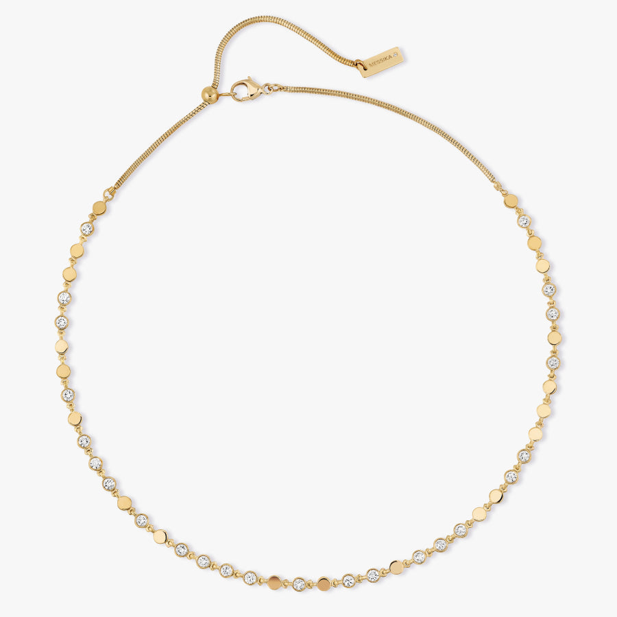 Collier D-Vibes petit modèle or et diamants