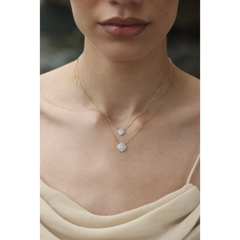 Collier Jardin Précieux petit modèle or jaune et diamants