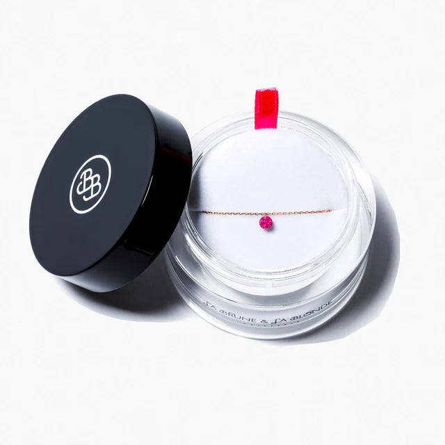 Collier Mini Confetti or jaune saphir orange 0.15ct