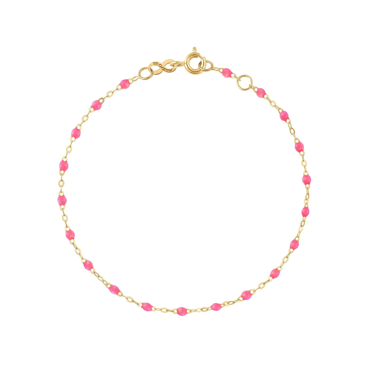 Bracelet Gigi Classique Rose Fluo or jaune 19cm