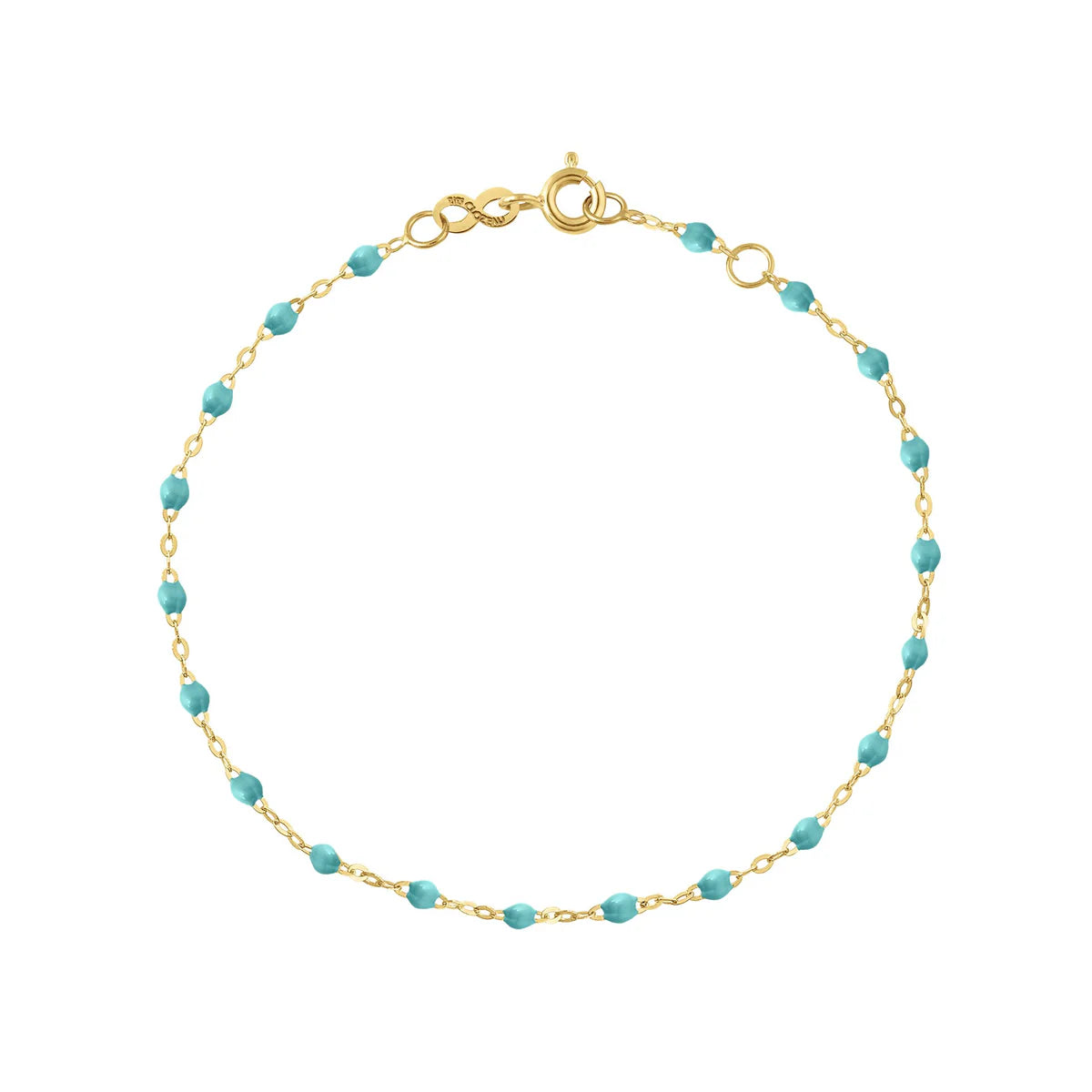 Bracelet Gigi Classique Turquoise Vert or jaune 17cm