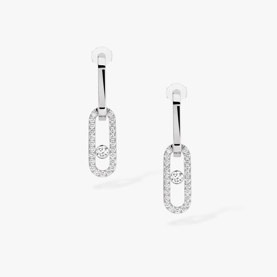 Boucles d'oreilles Move Link or et diamants