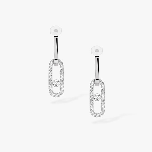 Boucles d'oreilles Move Link or et diamants