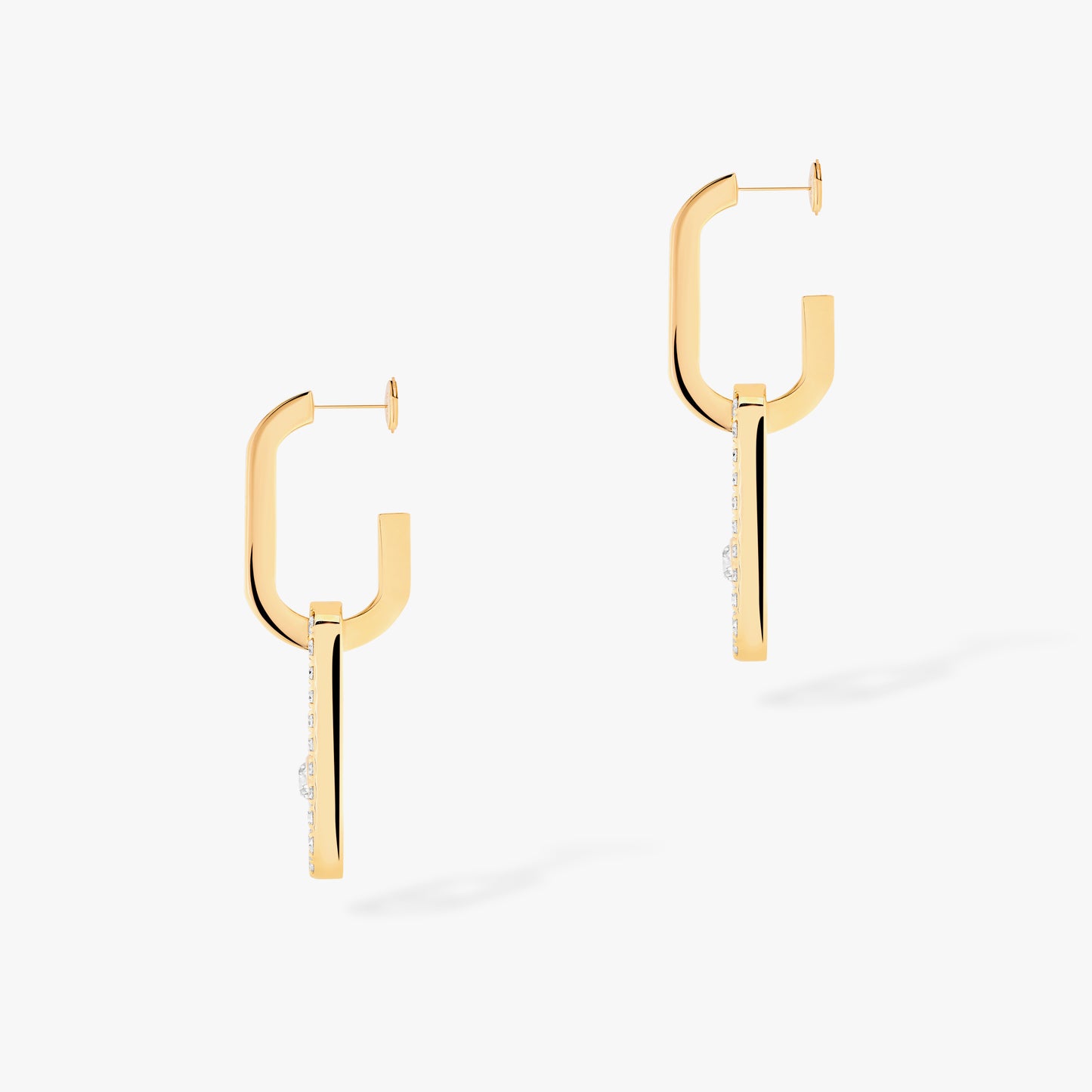 Boucles d'oreilles Move Link or et diamants