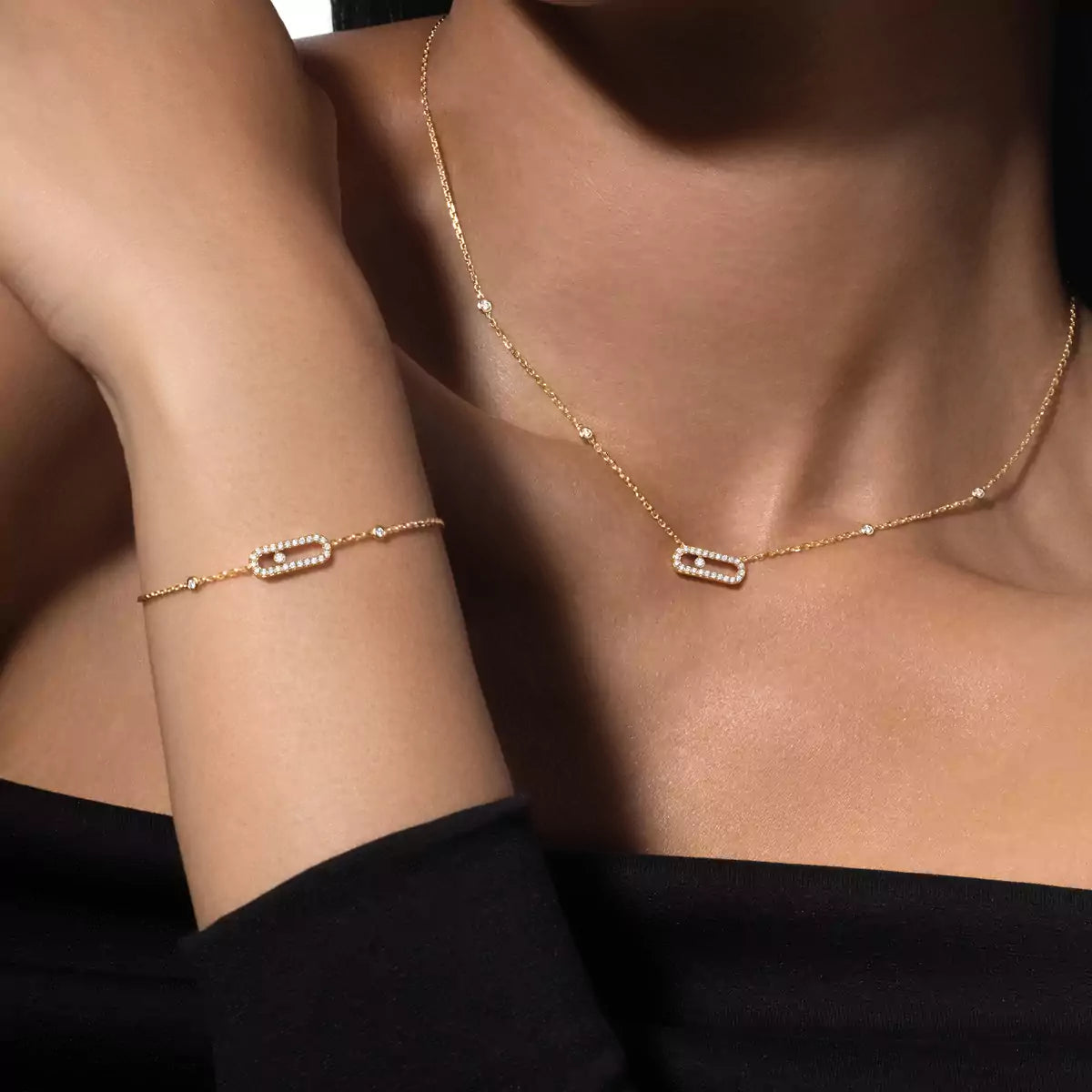 Collier Move Uno or et diamants