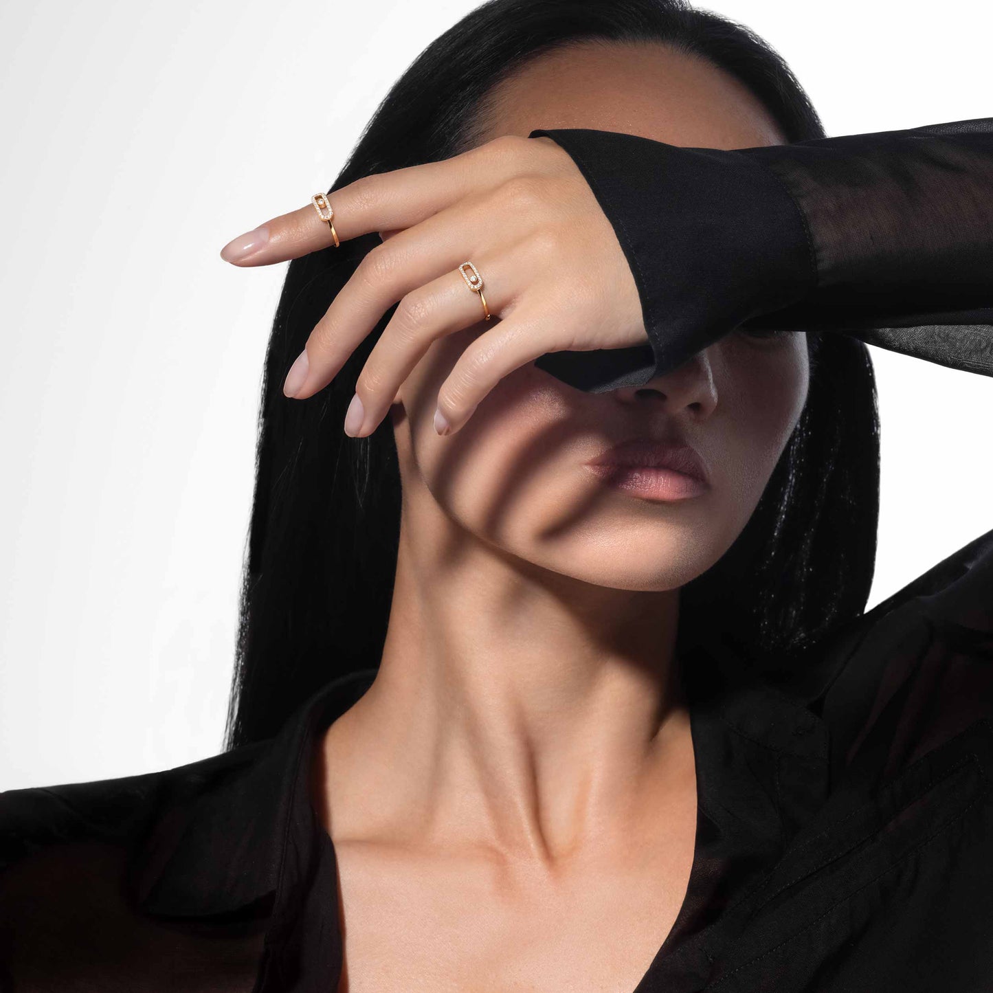 Bague Move Uno or et diamants