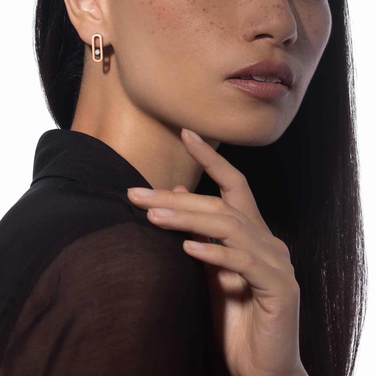 Boucles d'oreilles Move Uno or et diamants