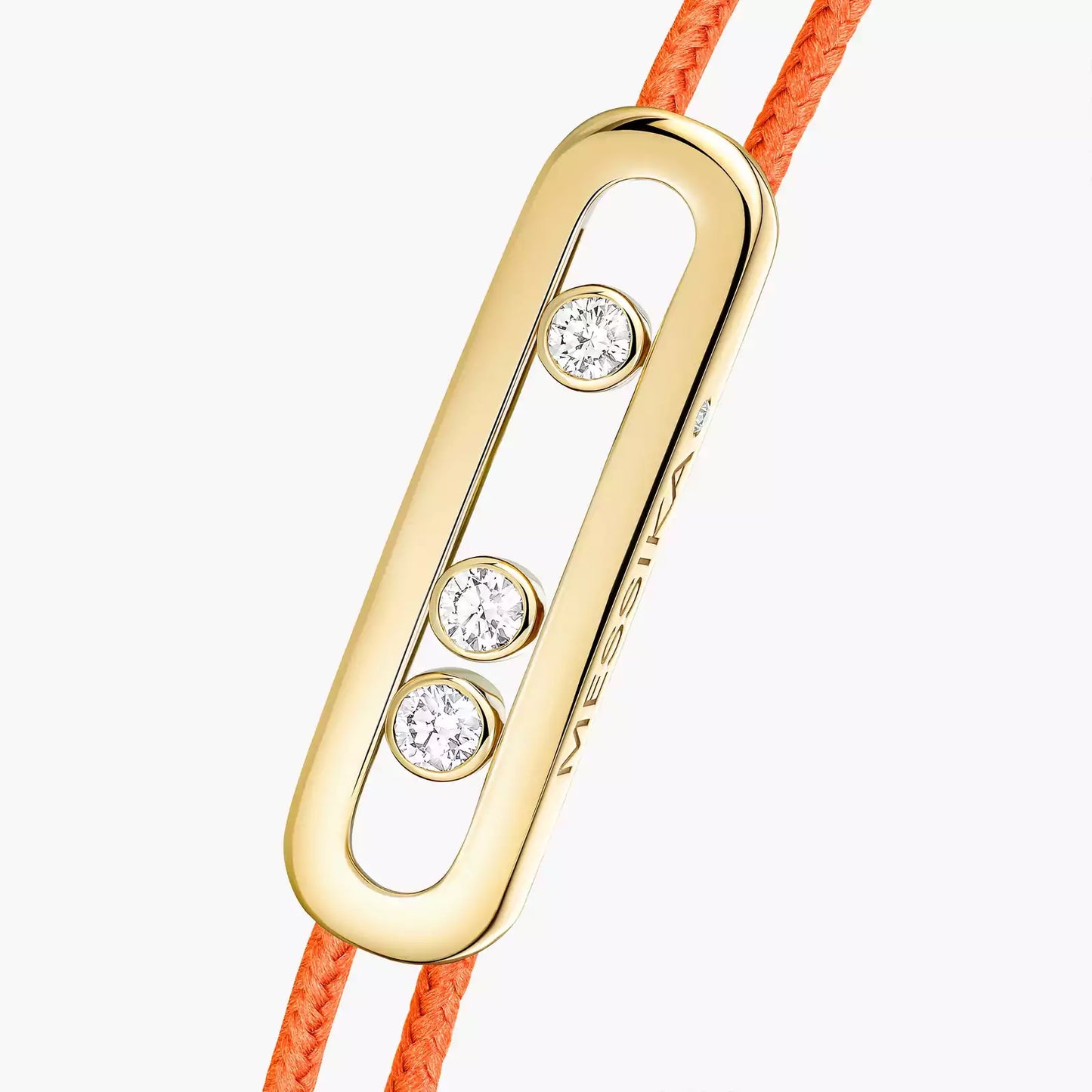 Bracelet or jaune 18Kt Messika Care(s) cordon orange