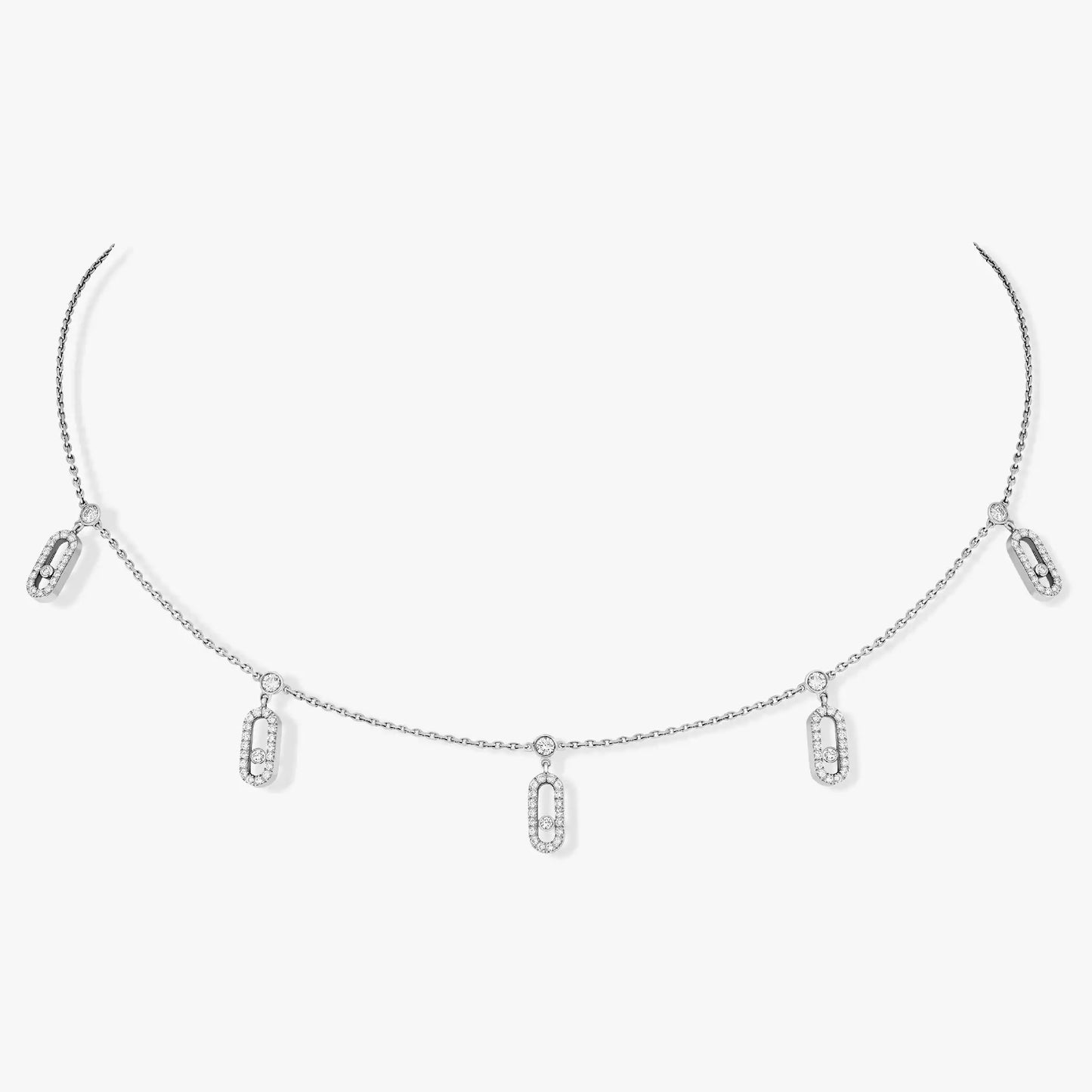 Collier Choker Move Uno Pampille pavé or et diamants